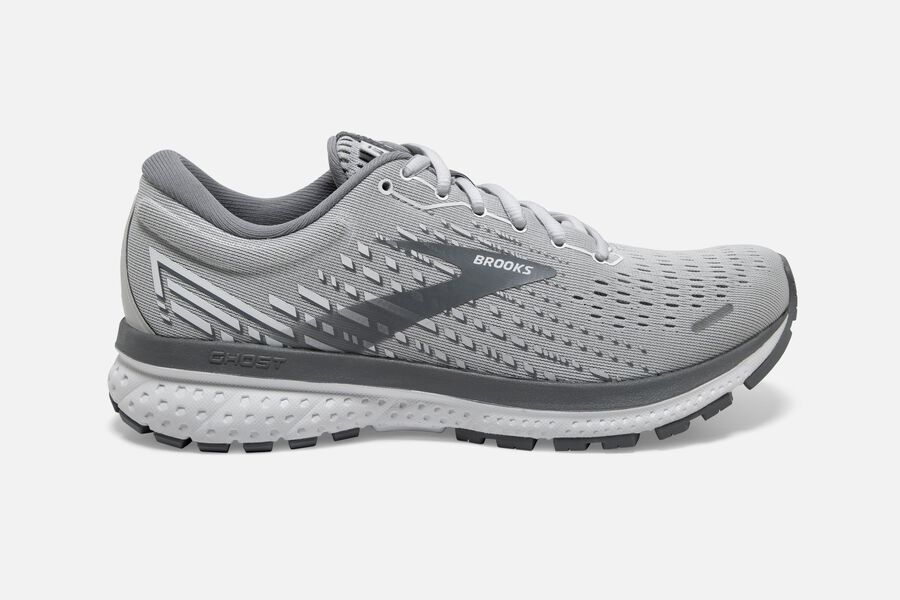 Brooks Ghost 13 Womens UK - Road Running Shoes - Grey/White 051-VNCHLO